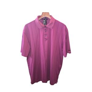 Nike Tiger Woods Collection Polo Mens Size Large Purple Shadow Stripe 256442-609
